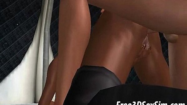 Hot 3D cartoon ebony babe enjoying a steamy sixty nine 