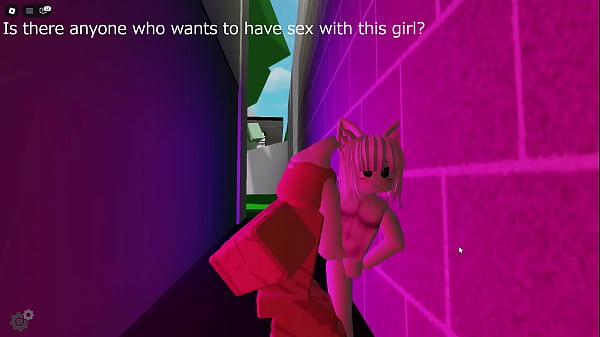 Sex with a pale, sexy girl under sexy lights in Brookhaven on Roblox 