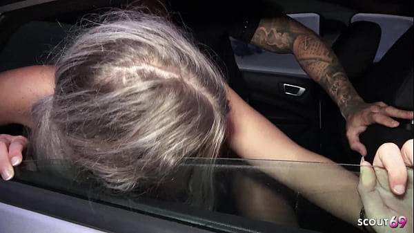 German teen talk to risky cheating fuck at first date with stranger in his car diretly in berlin city without condom 