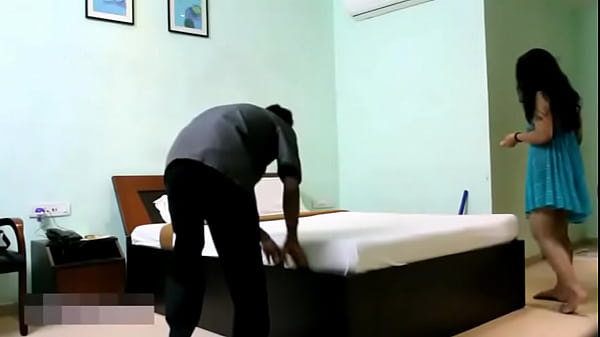 Indian Bhabhi In Blue Lingerie Teasing YoungRoom Service Boy
