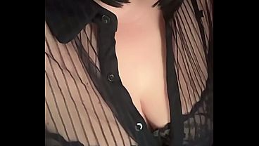 Nonton Amaris Vox - Seductive Mature Milf With Short Black Bob Caressing Huge Breasts In Transparent Blouse & Black Sheer Lace Bra thumbnail