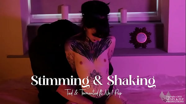 ** clip available **no1 pup tied a bamboo pole under honey's knee's to really emphasise her shakeswhat a perfect positi 