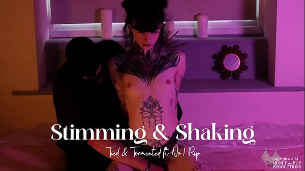 ** clip available **no1 pup tied a bamboo pole under honey's knee's to really emphasise her shakeswhat a perfect positi 