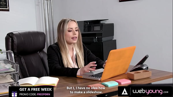 Horny teens have office fuck