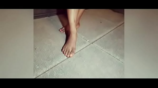 Sexy magazine model on balcony