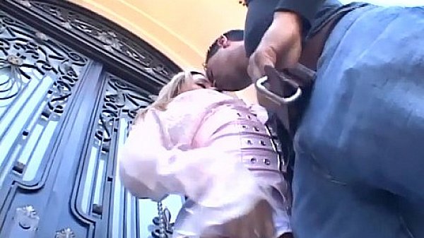 Blonde sex in seamed stockings and a garter belt 