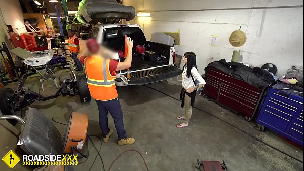 Isabel Moon bends over a pick up bed and gets fucked deep 