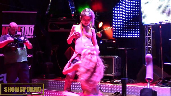 Horny blonde and brunette fucking a machine_dick