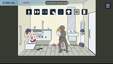 Pretty Lady Having Sex In A Train Station Toilet With With Another Lady Watching And Masturbating In Erotic Ryona Hentai Gameplay thumbnail