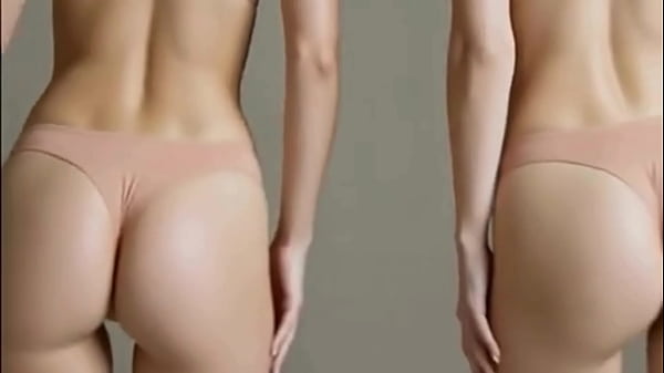 Ai generated sexy young blonde with perfect ass dancing