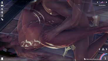 Big Tits Brunette Gets Rough Pounding in 3 D Hentai Game