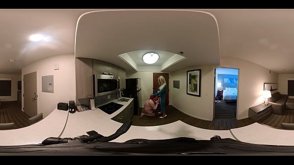 Hot Trans Woman Sucking Crossdresser Cock in Apartment VR