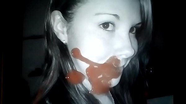 I Blow my Big Thick Hard Cock on her Nice Sexy Hot Cute Face