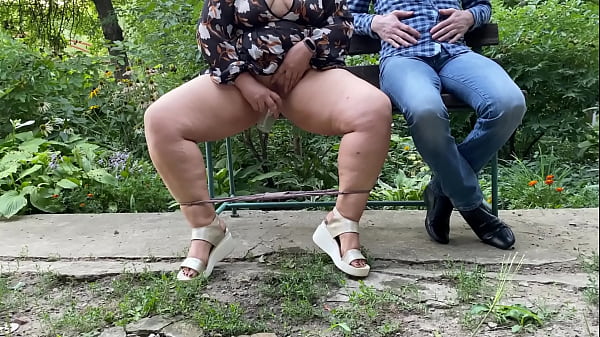 Hot nectar from my mother-in-law's pussy right outside 