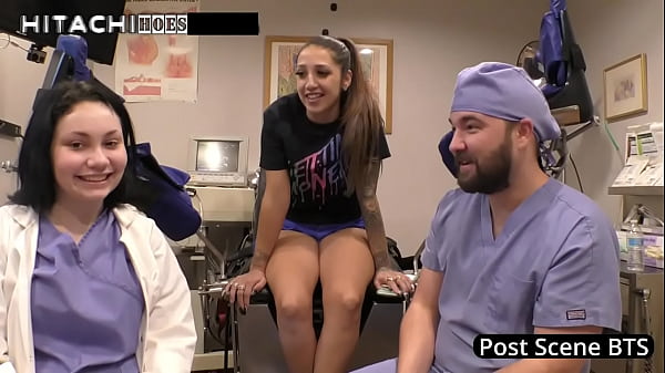 Naughty medical assistant stefania mafra secretly enters doctor tampa's office to cum with hitachi wand while between patients full movie