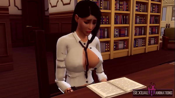 Play MP4 - Two Students First Time Lesbian in the Library - Sexual Hot Animations