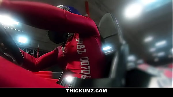 Thickum Brooklyn Gray gags on cock after gokart race