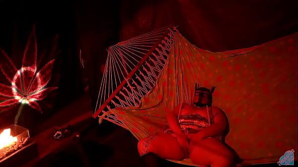 Getting_frisky in a tent fingering her wet hole_in a hammock