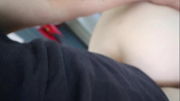 My husband's stepbrother fucks me on my leather jacket and cums on my round ass 