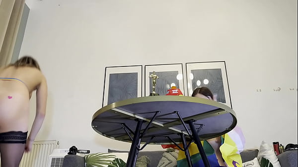 Fishing game cum handjob challange contest with petite tight pussy college girl liz and pornstar bella