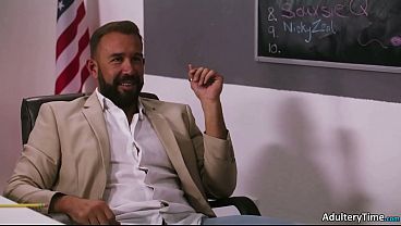 Nonton Teen Babes Myra Moans And Pixie Smalls 3some In Class thumbnail