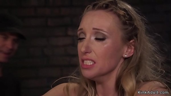 Brunette doggy banged in rope bondage