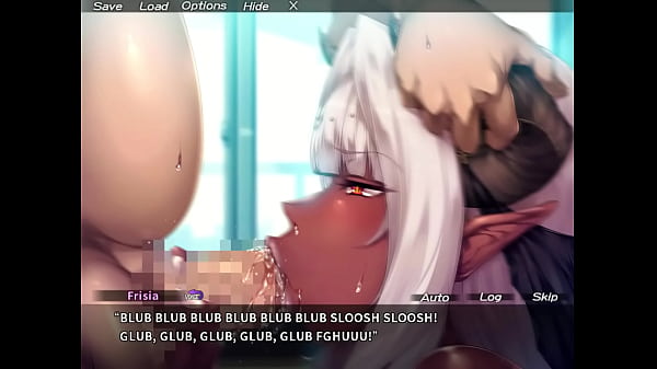 Demon queen gulping semen 