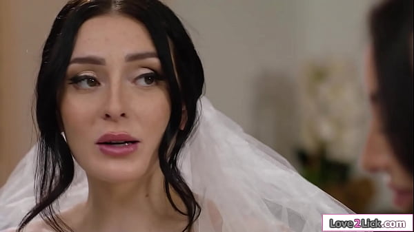 Busty petite bride is kissed by her big tits tattooed brunette gets fingered to an orgasm and has her feet sucked before she 69 pussy licks