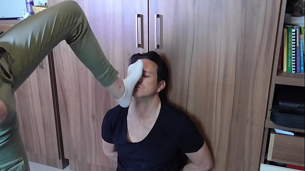 Princess Kirstin Dominate Her Slave Smell Her Old Stinky Socks. thumbnail