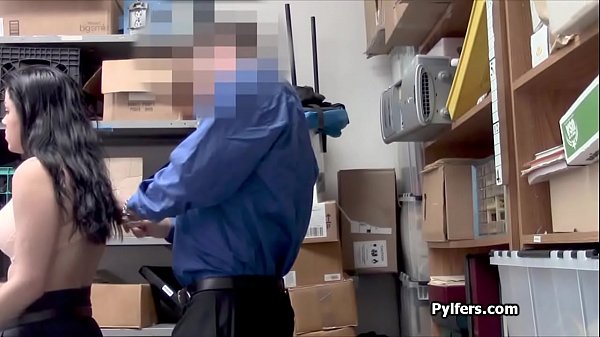 Latina_suspect gags on guards hard cock