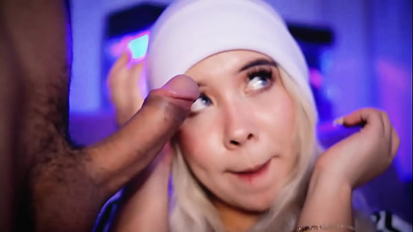 Blonde with a pretty face makes a living sucking cocks on the internet 