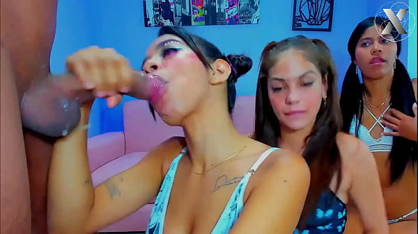 Group Of Slutty Friends Eat A Huge Cock After Leaving A Party thumbnail