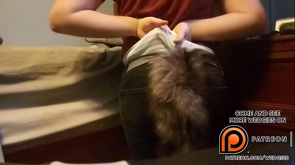 Nerd receives a huge wedgie