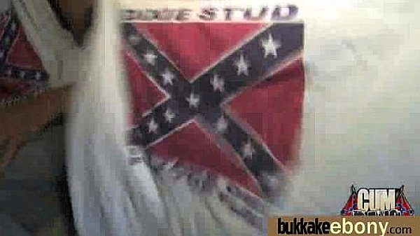 Big tit ebony does a blow bang 23