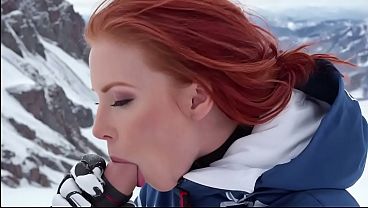 Play MP4 - Anna gives a fantastic blowjob in public at the ski resort&period;