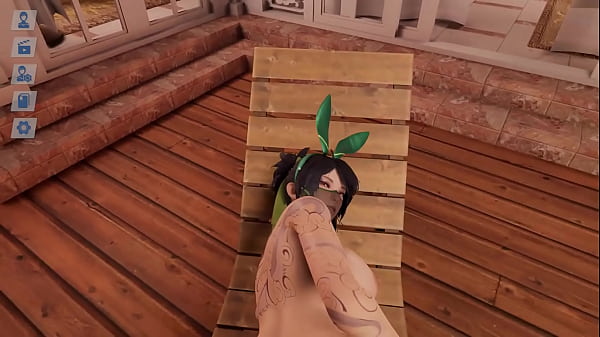 Akali from league of legends gets double penetrated and cum in her holes hentai game 3d animation 