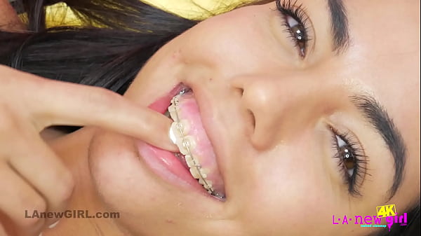 Alluring brunette closely teases sexy body_4K Closeup