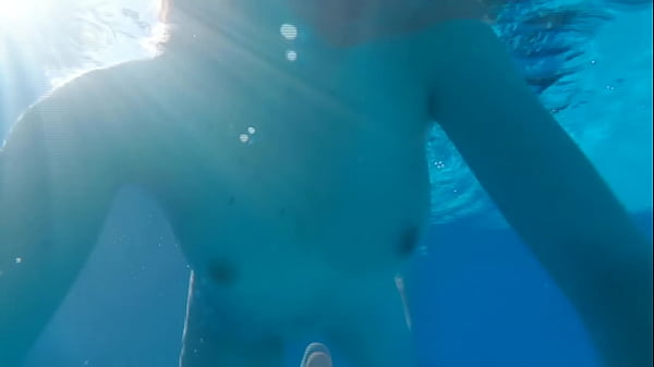 Sunbathing swimming pool bath and cum more on the mv