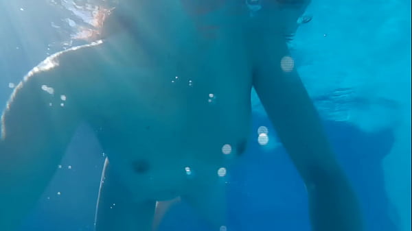 Sunbathing swimming pool bath and cum more on the mv 