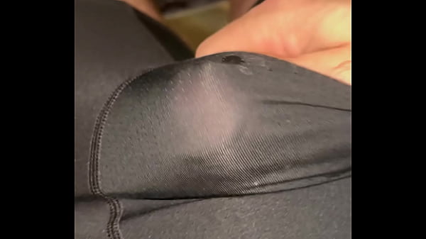 Throbbing and leaking in my compression shorts 