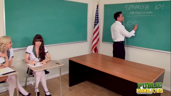 Play MP4 - PUBLIC HANDJOBS Slutty students Alison Rey and Aaliyah Love whip out teacher Marco Banderas' hard cock