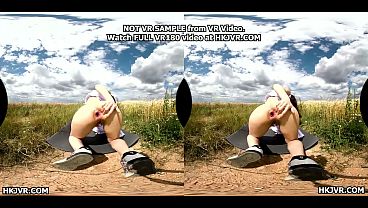 Hotkinkyjo in white dress self anal fisting &amp_ prolapse on the field road