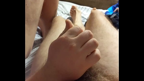 Uncut cock getting jacked off cum