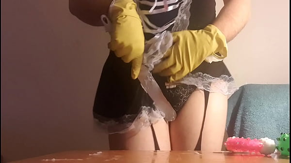 Geordie Maid Crossdresser Playing With Sissy Tits And Twerking thumbnail