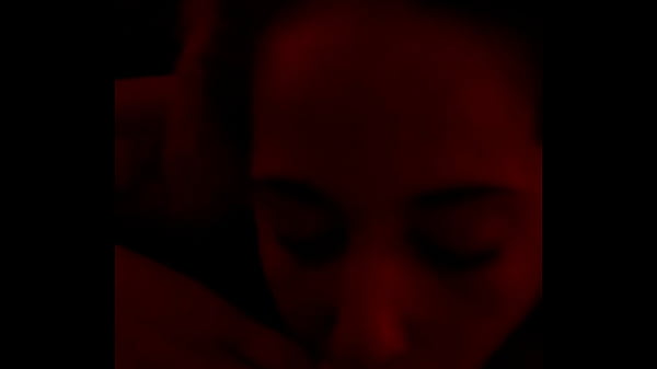 Lightskin ebony step sister sucks my cock like a slutty throat demon for a facial