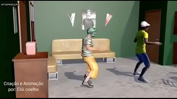 Chaves safado dan&ccedil;ando funk com v&eacute;io brocha enquanto eles escutam m&uacute;sica foda do player tauz 