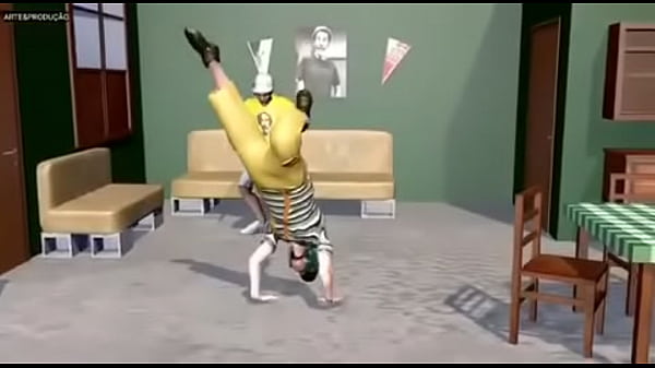 Chaves safado dan&ccedil;ando funk com v&eacute;io brocha enquanto eles escutam m&uacute;sica foda do player tauz 