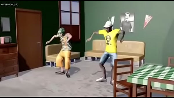 Chaves safado dan&ccedil;ando funk com v&eacute;io brocha enquanto eles escutam m&uacute;sica foda do player tauz 