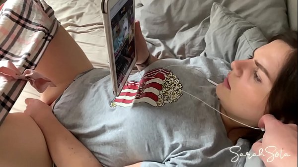 Step sister caught masturbating step brother wants to tell step mom but step sister has a better idea fucking her pussy good and cumshot on her back