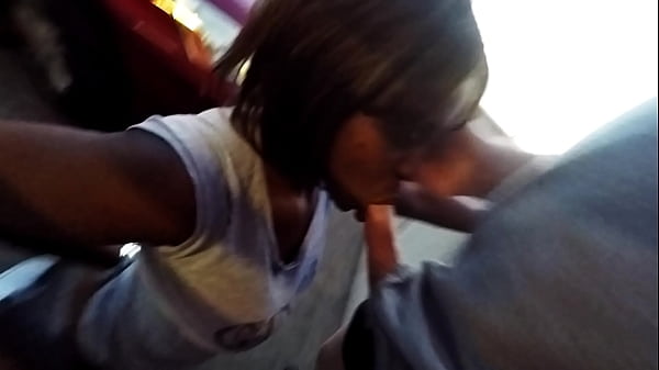 Play MP4 - Erica kneels and publicly sucks cock on cam